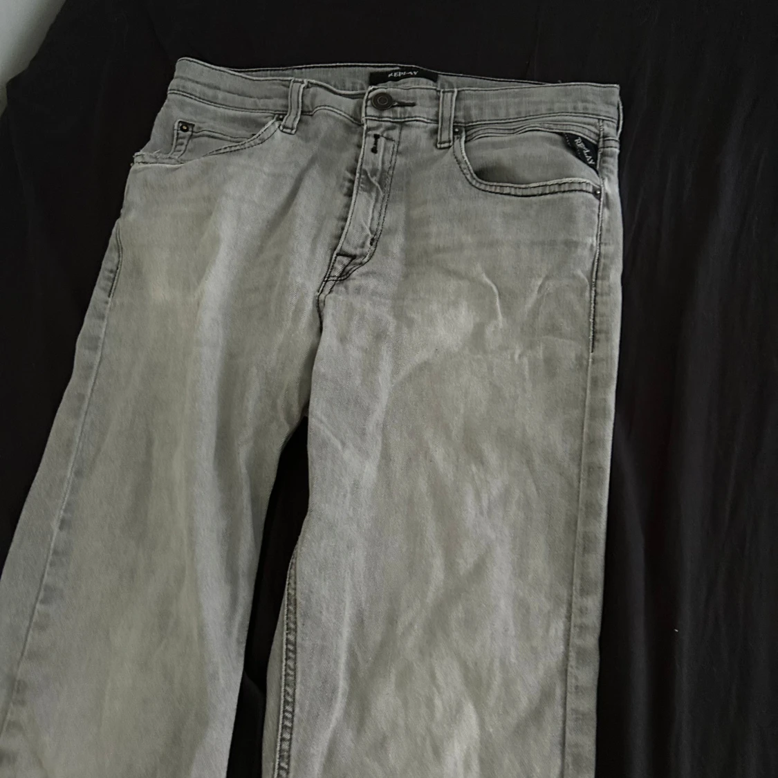 Grå Replay jeans straight fit