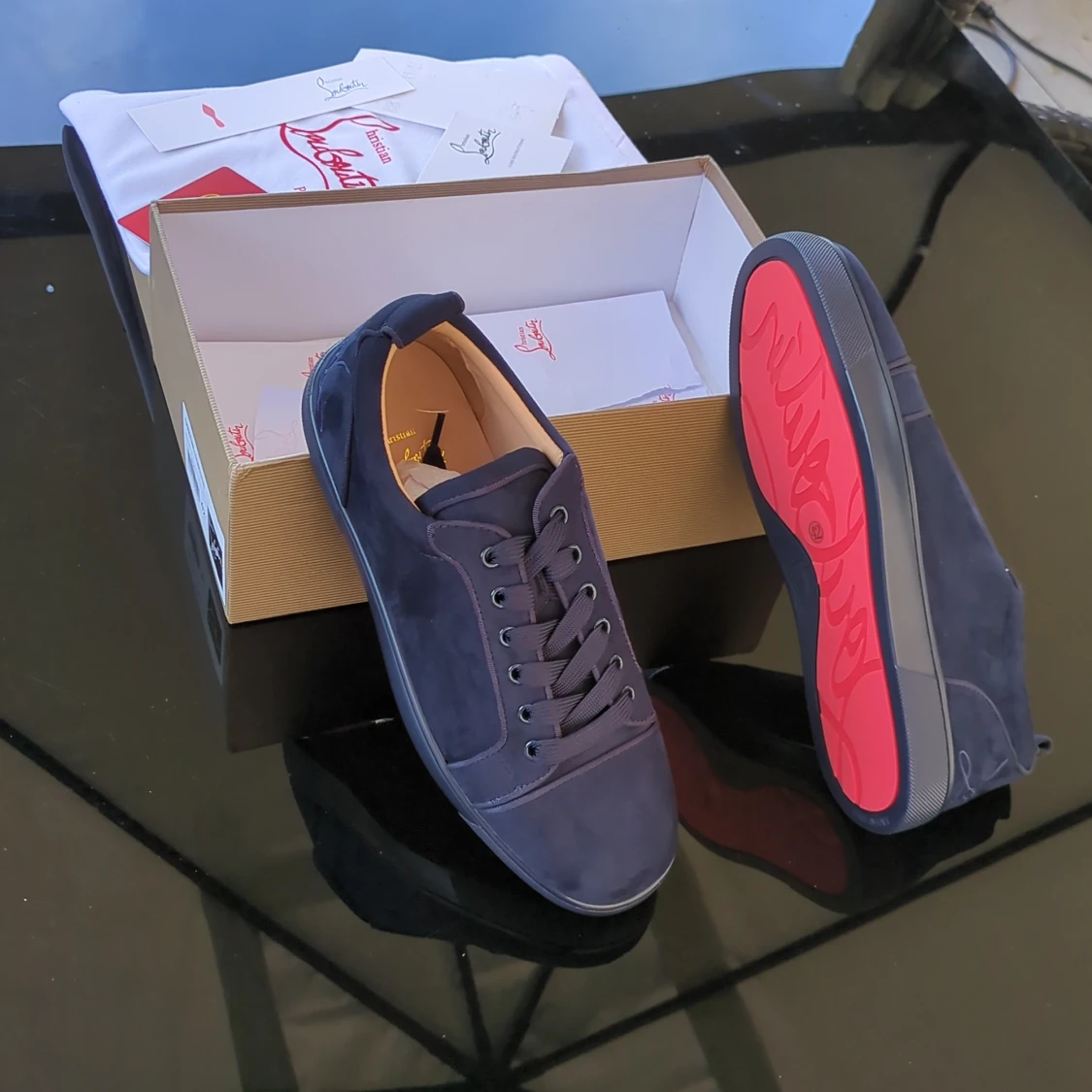 Mörkblå sneakers från Christian Louboutin - 4