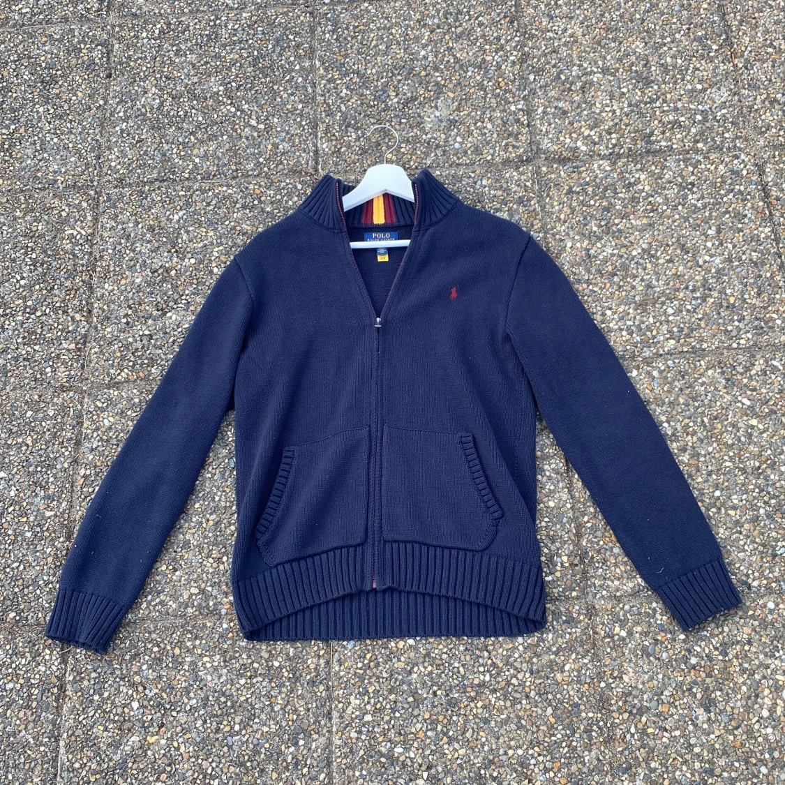 Mörkblå stickad kofta från Polo Ralph Lauren