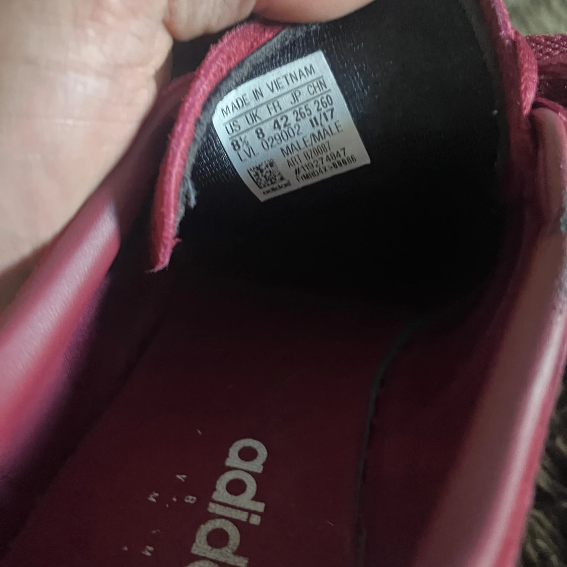 Vinröda Adidas Campus sneakers - 3