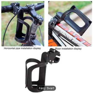 Vattenflask hållare - En svart vattenflask hållare till cykel från Temu som enbart har satts fast på cykeln men aldrig har kommit till användning. FÖRST TILL KVARN!
