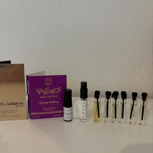 Testers från Essnce, Curiosa, Royal Platinum, Versace och Dolce & Gabbana - 15 kr styck