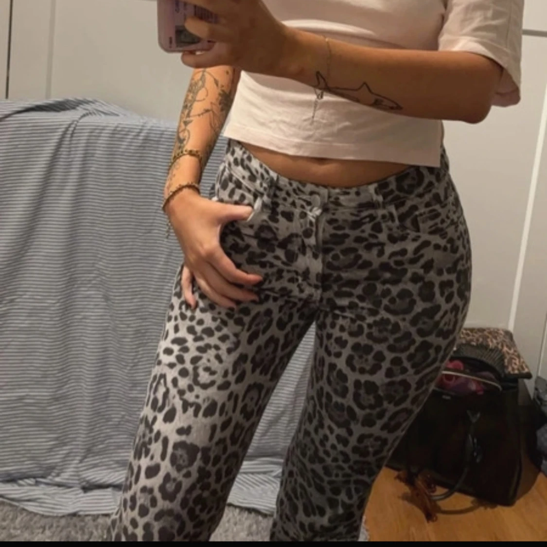 Leopardmönstrade jeans  - 2