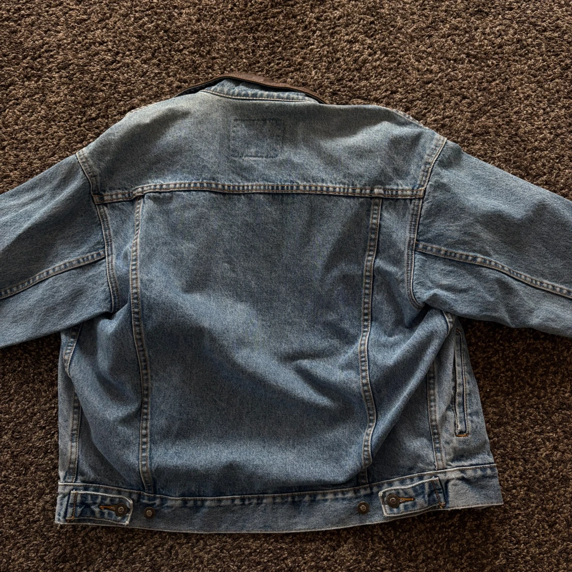 Jeansjacka från Express EXP med skinnkrage - 1