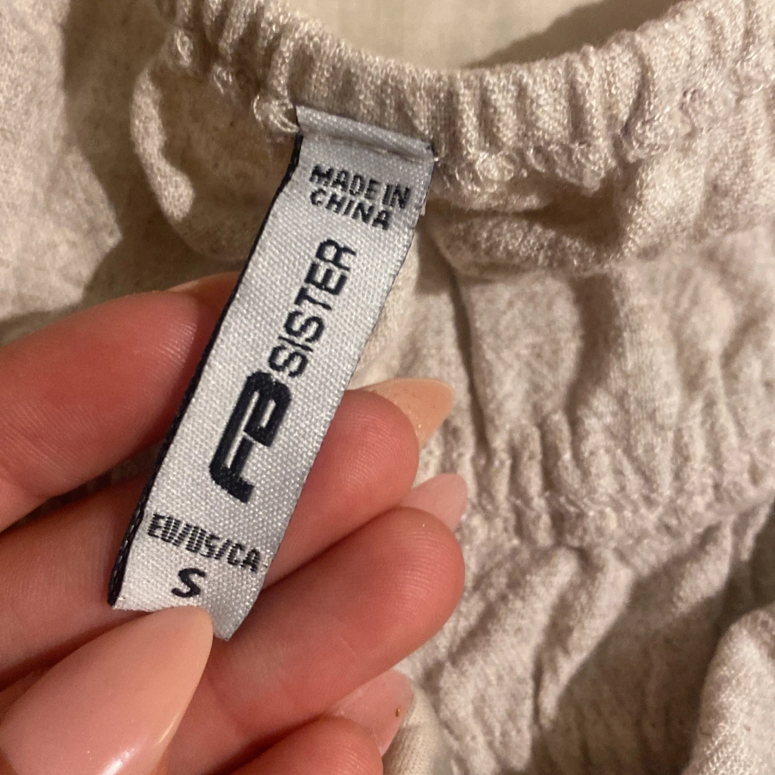 Beige linne-shorts från FB Sister S - 3