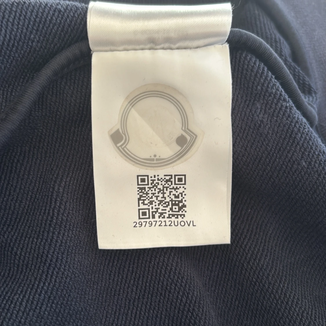 Mörk blå Moncler hoodie med huva - 3