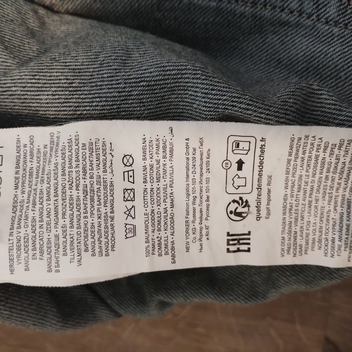 Baggy cargopants i mörk denim - 4