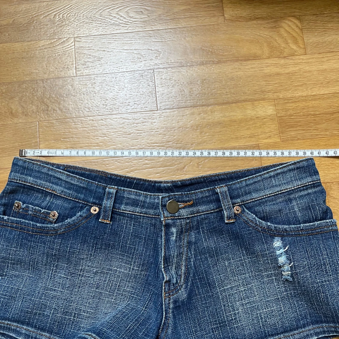 Blå jeansshorts - 2