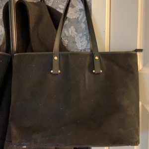 Svart axelväska med dragkedja - Hej!💗säljer denna väska då jag inte får användning för den. Färgen har tyvärr försvunnit lite på handtagen, (se bild). Den har två rymliga innerfack och är perfekt som en skolväska, jag rymde väldigt mycket. Tveka inte att fråga, pris kan absolut diskuteras!!