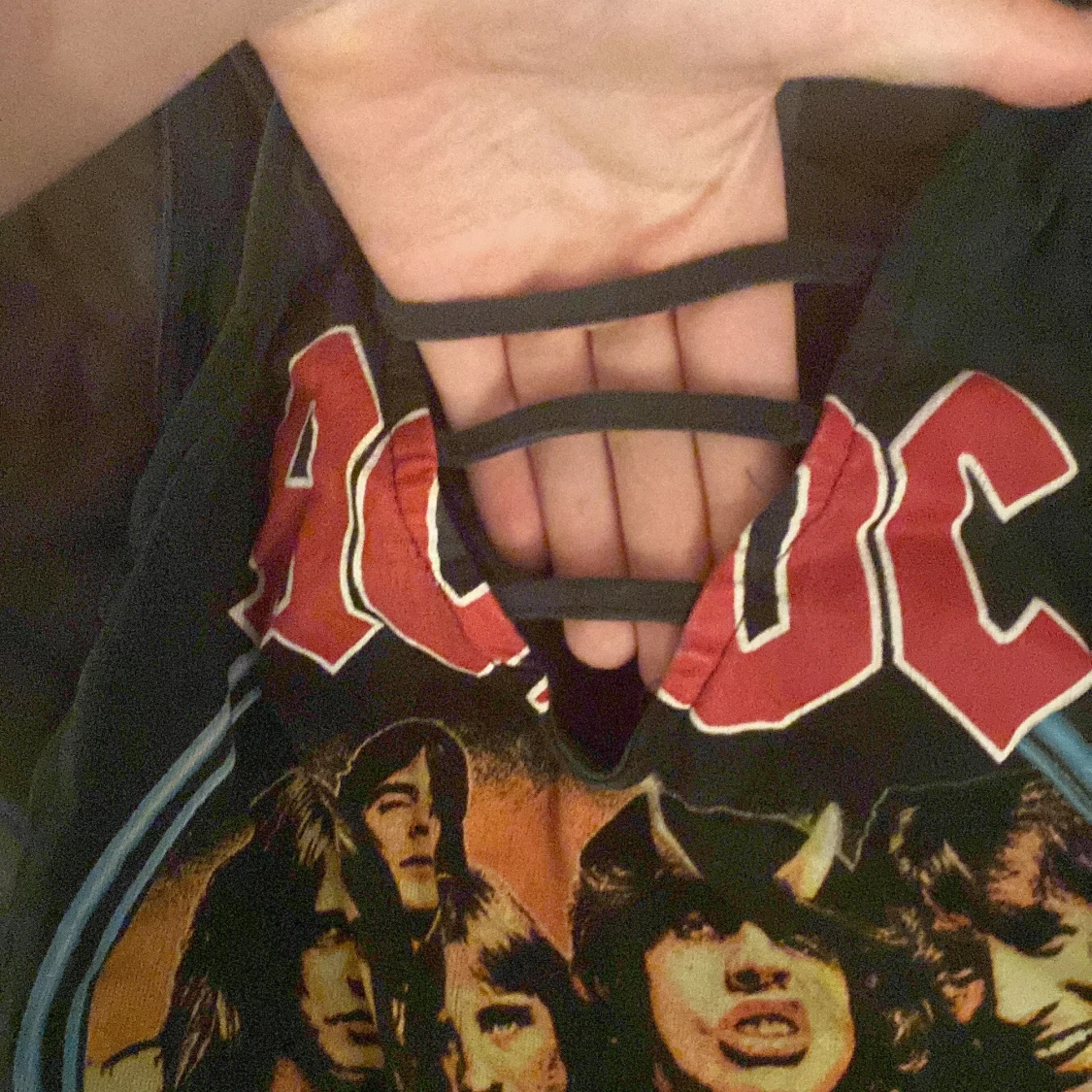 Svart AC/DC bodysuit med tryck - 1