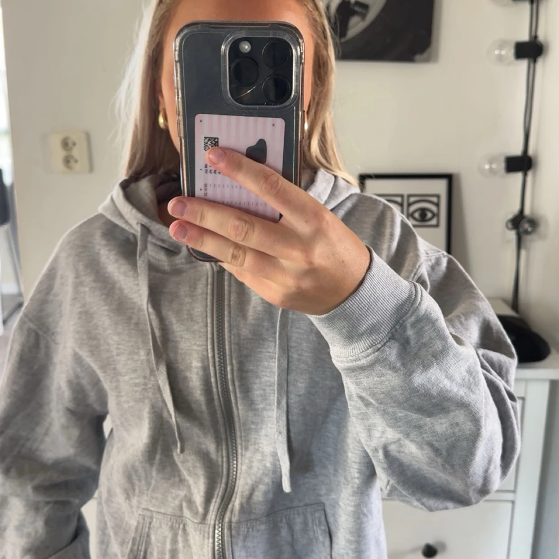 Grå zip hoodie från Cubus - 2