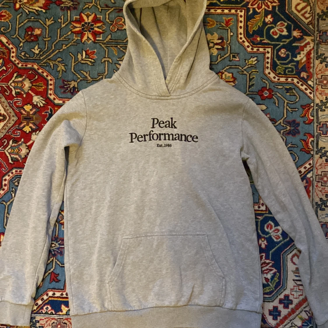 Grå hoodie från Peak Performance