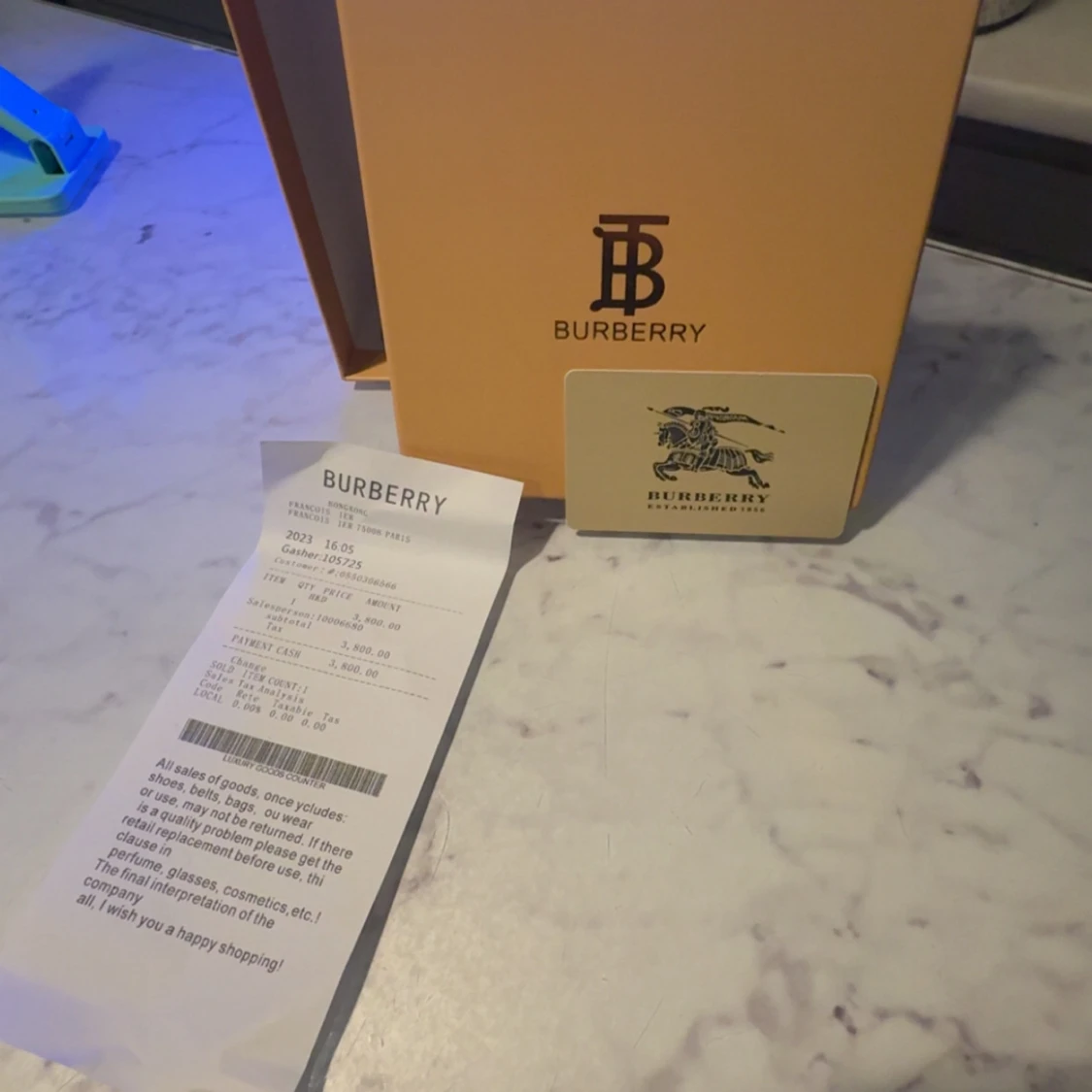 Burberry rutigt bälte med TB-spänne - 3