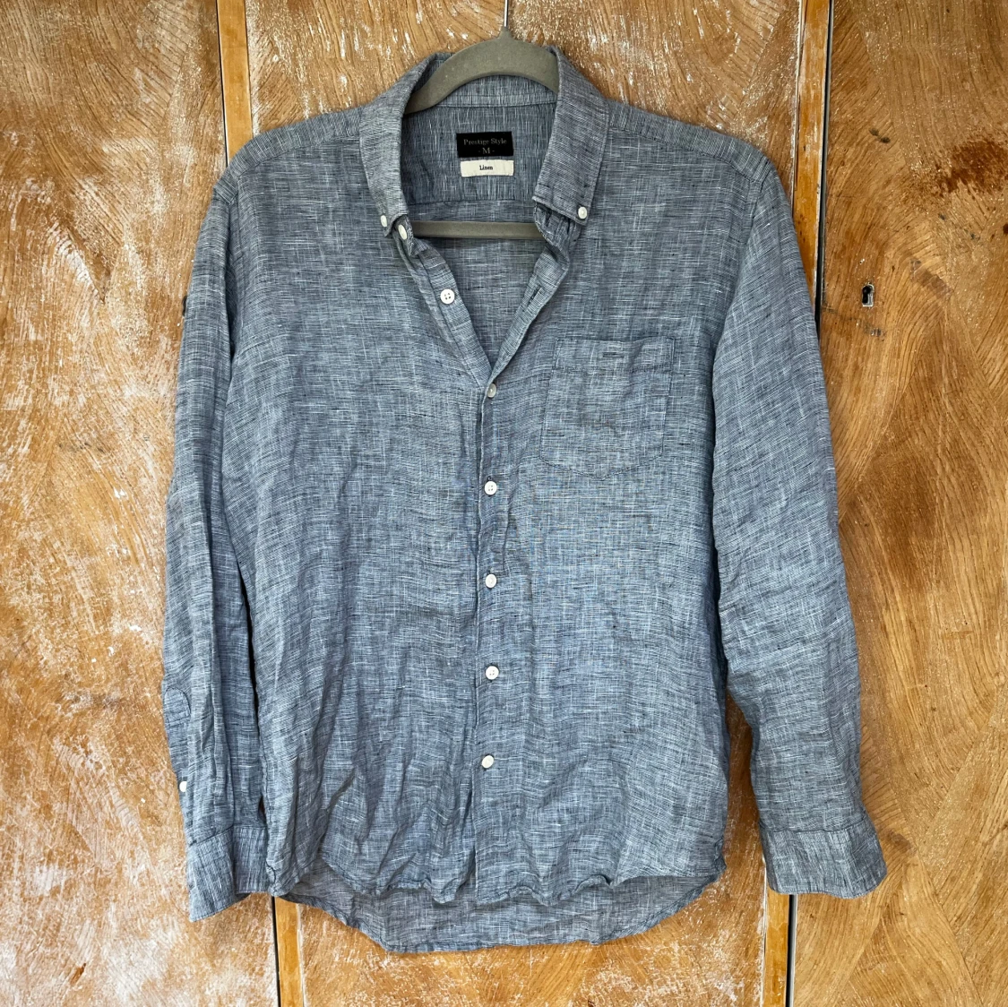 Grå linneskjorta från Prestige Style