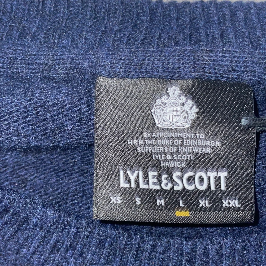 Mörkblå stickad tröja Lyle & Scott - 2