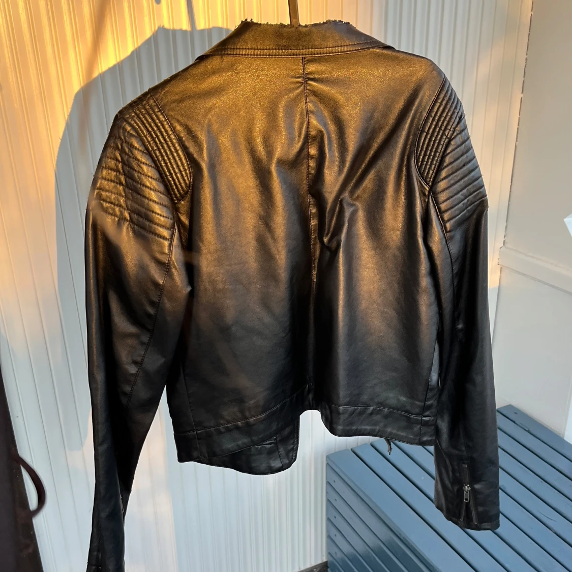 basic läderjacka - 1