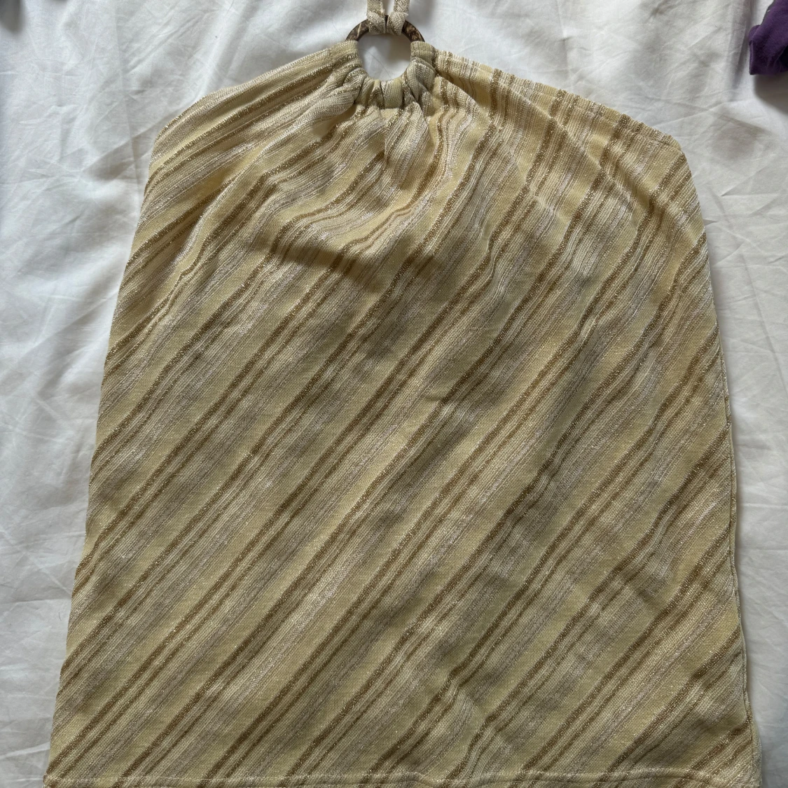 Beige randig halterneck tubtopp s-xs - 2