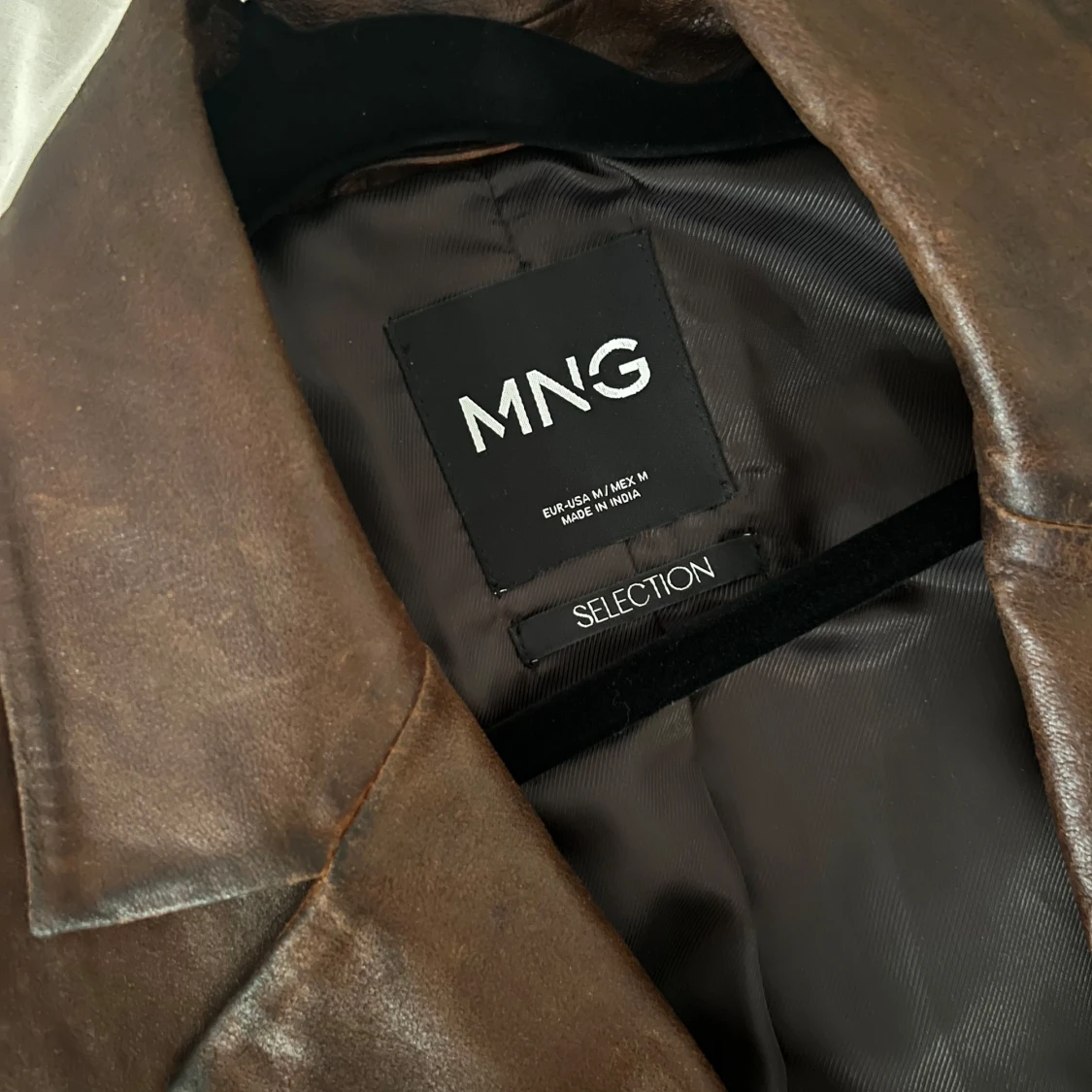 Mörkbrun skinnkavaj - 4