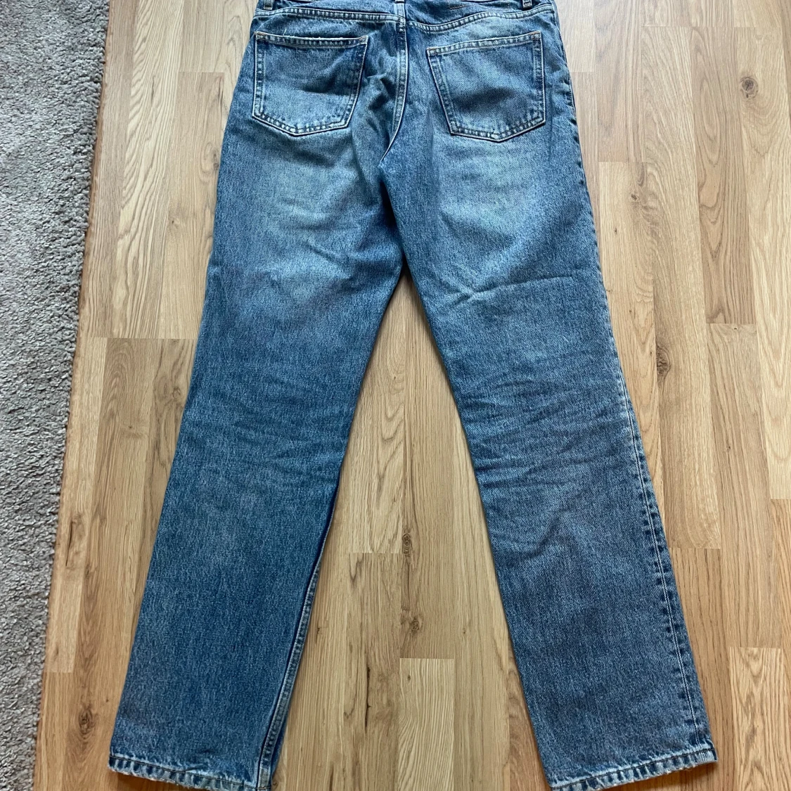 Blå raka jeans från Zara - 1