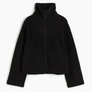 Svart teddyjacka med dragkedja - Svart teddyjacka 🥰