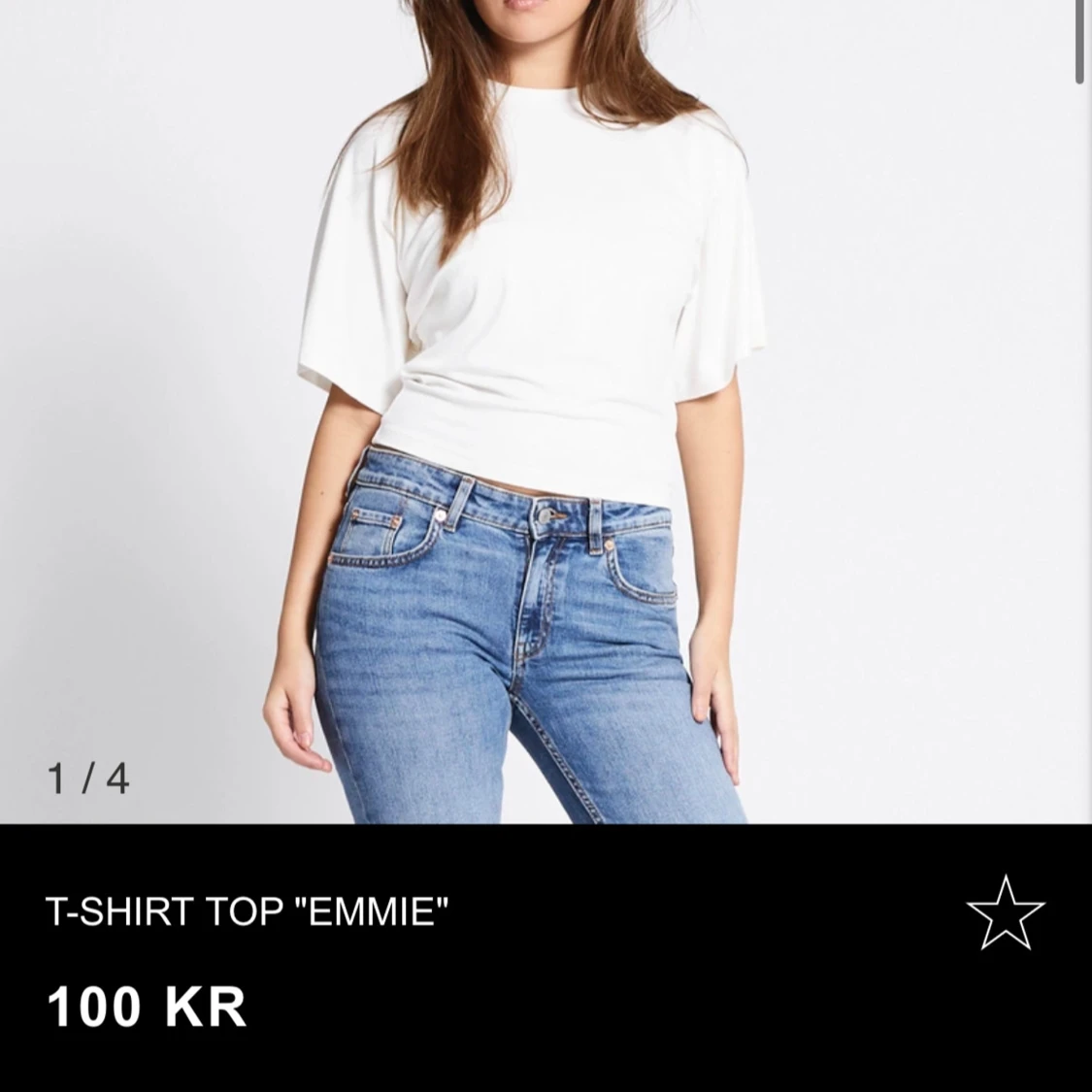 Vit t-shirt topp Emmie