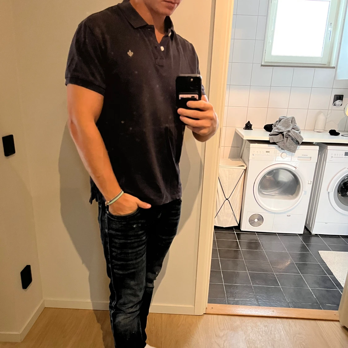 Blå pikétröja från Morris large - 1