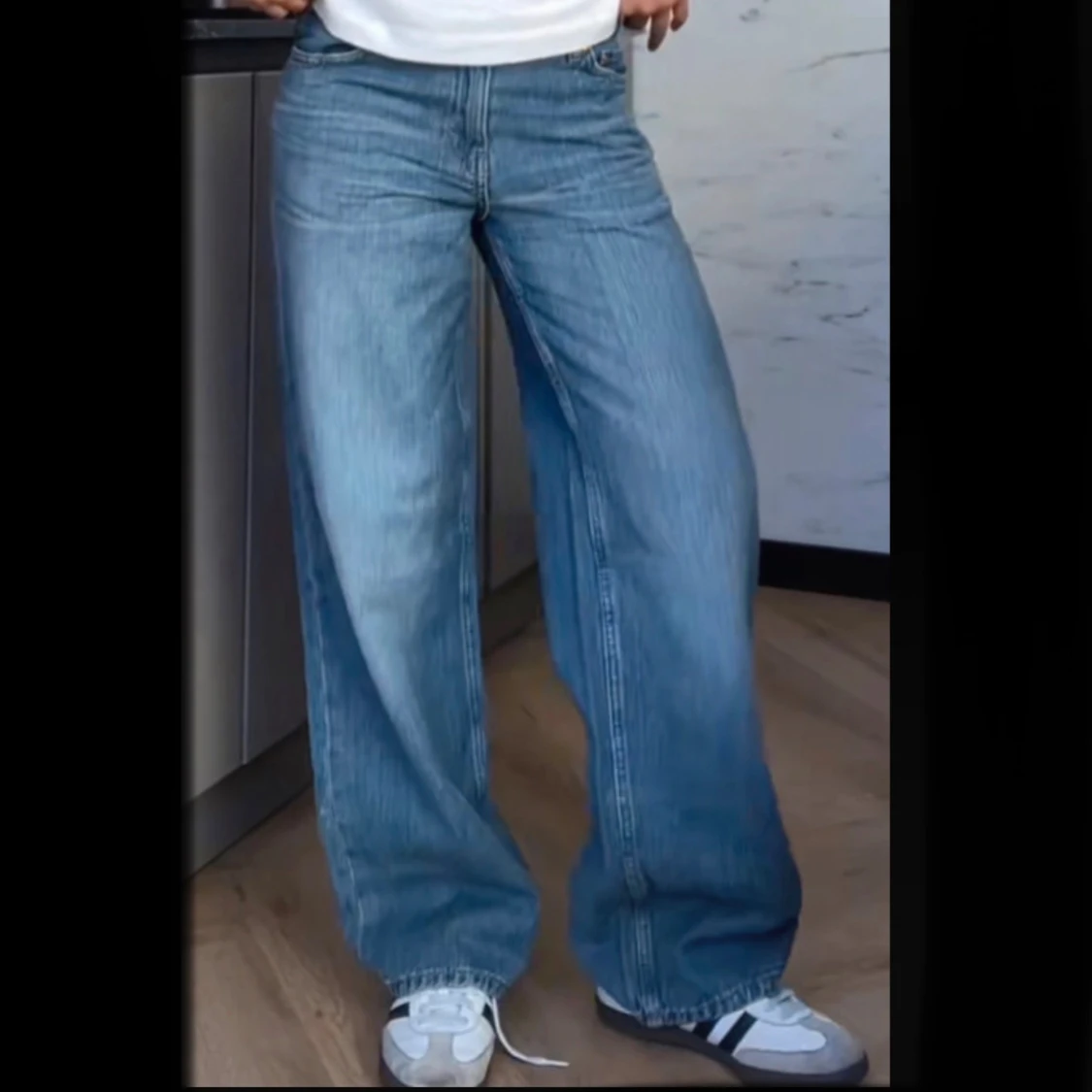 Weekday Ample wide jeans blå