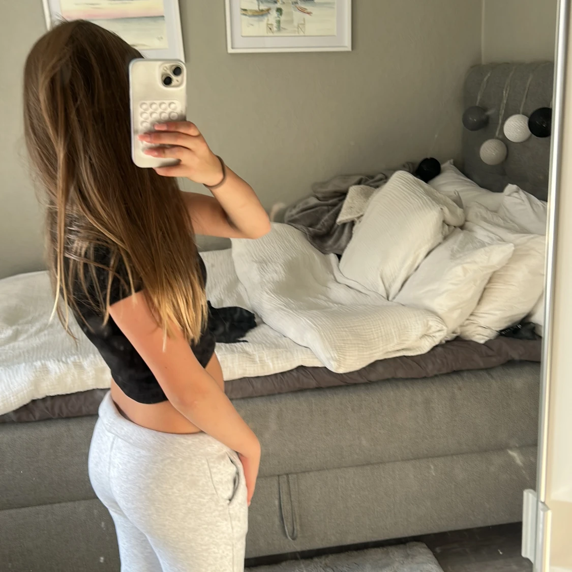 Svart ribbad topp H&M - 1