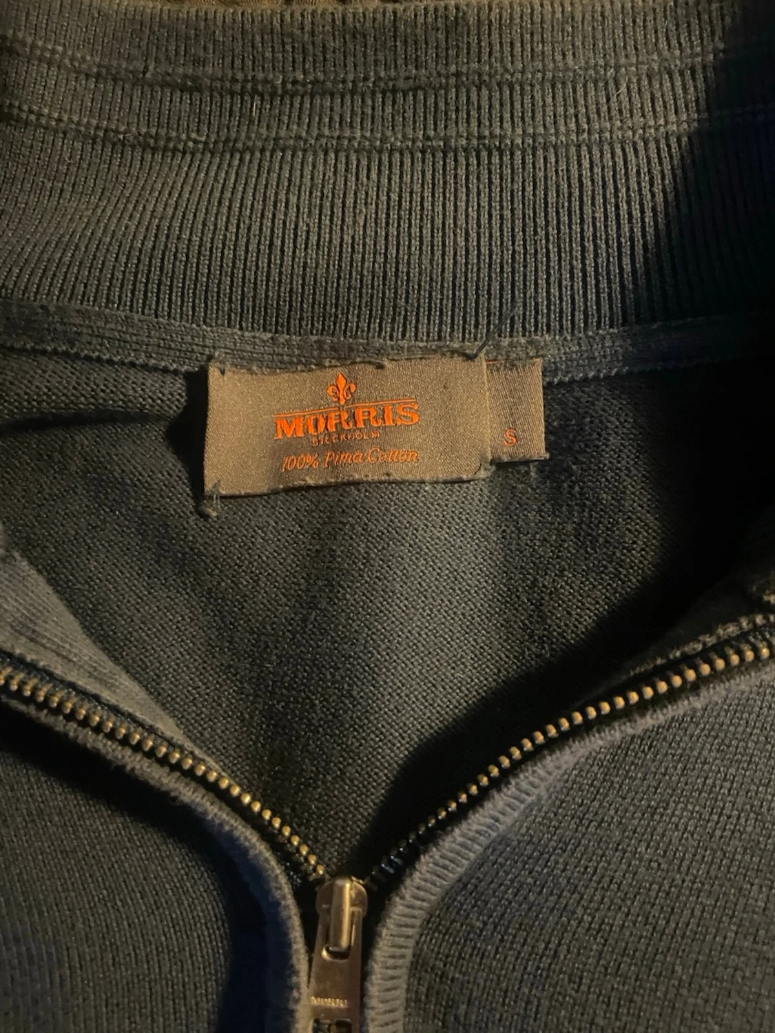 Mörkblå half zip tröja Morris - 2