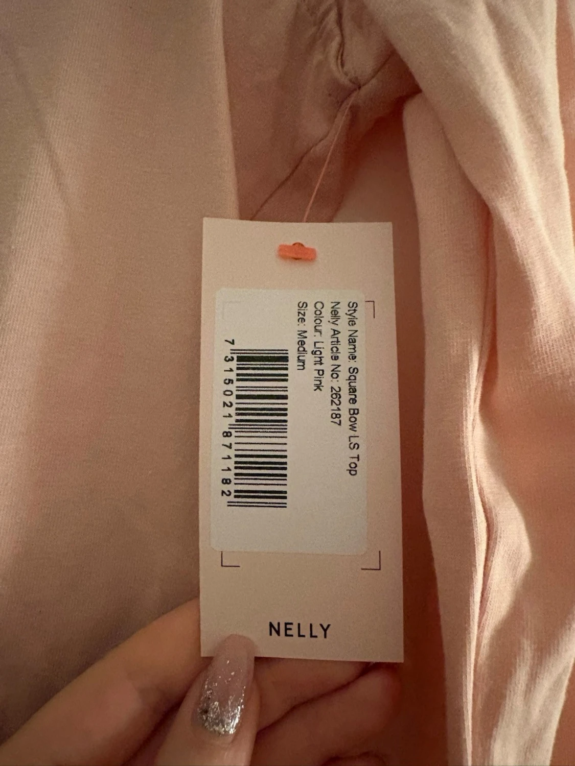 Ljusrosa långärmad topp från Nelly - 1