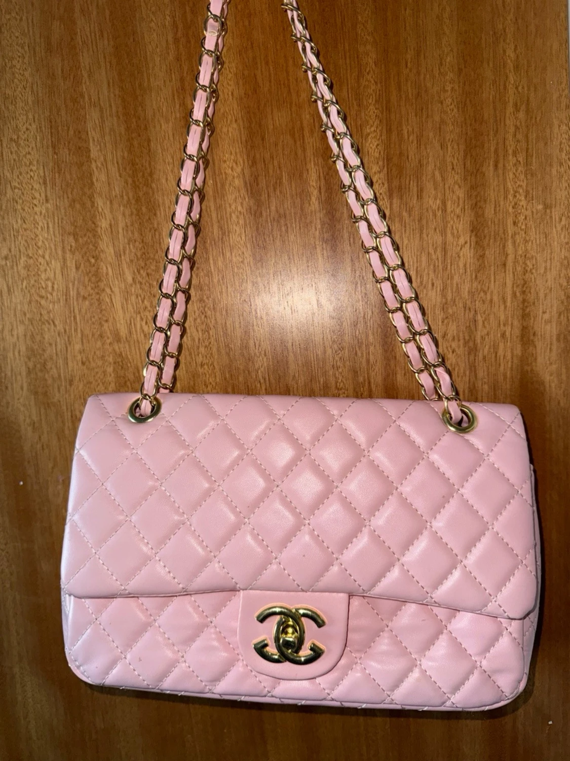 Rosa söt liten märkes axelväska - 1