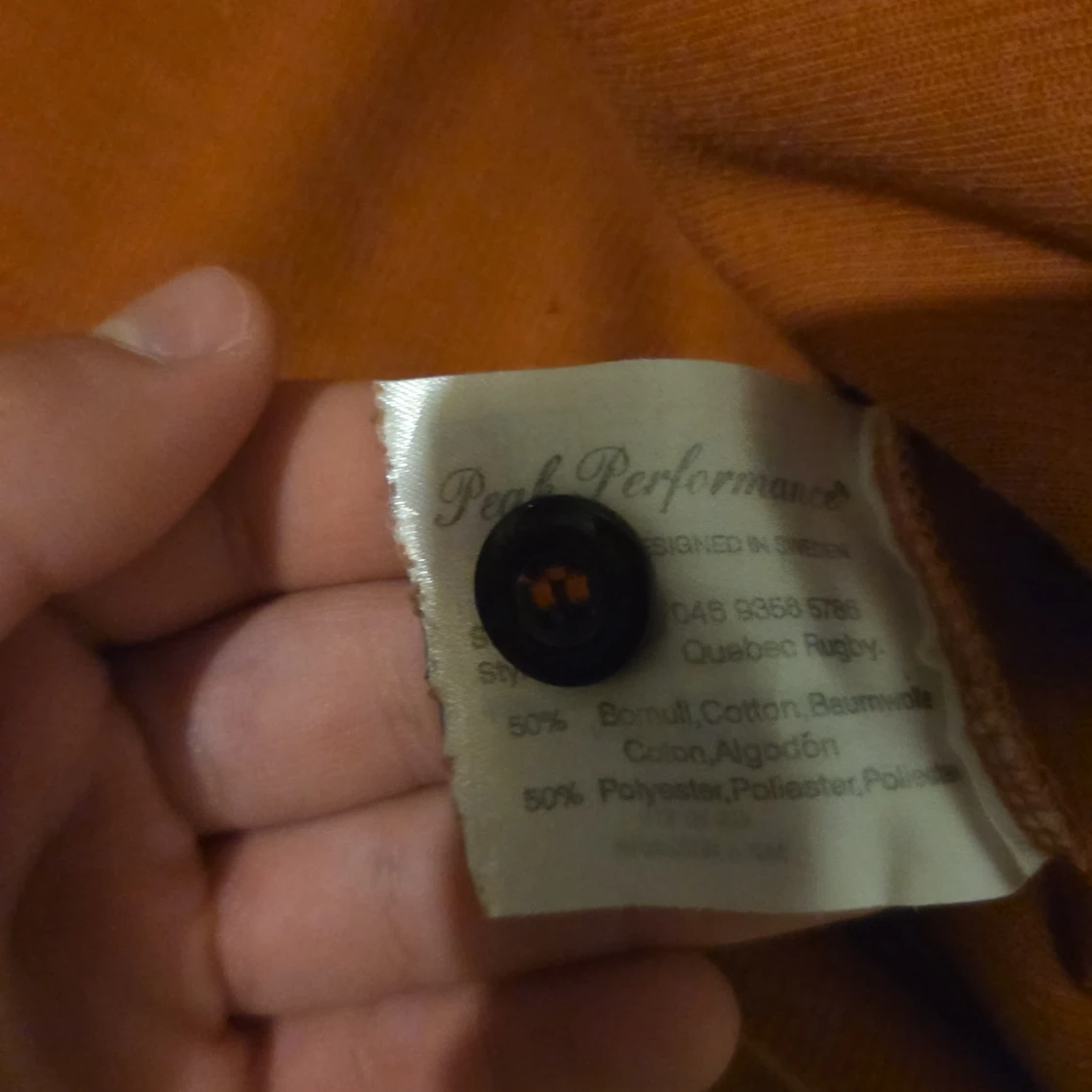 Orange Vintage Peak Performance pikétröja - 3