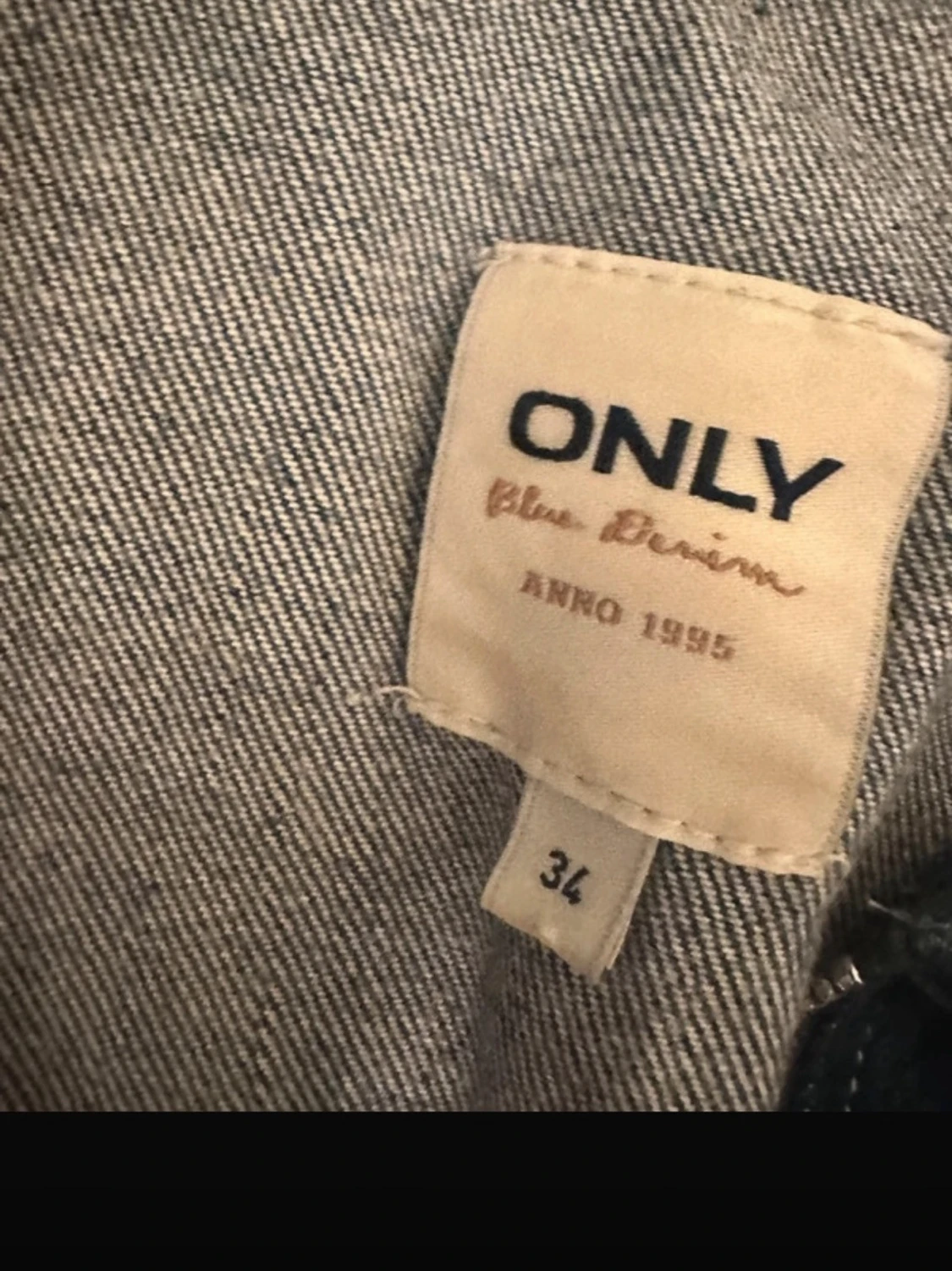 Blå jeans jumpsuit från ONLY, strl 34 - 2