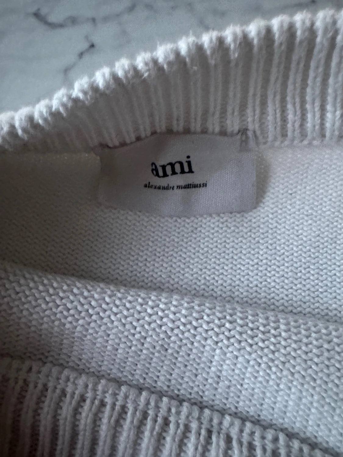 Vit stickad tröja från Ami - 1