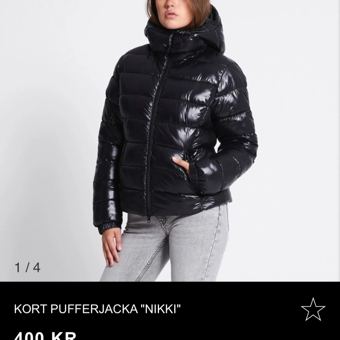 Svart pufferjacka