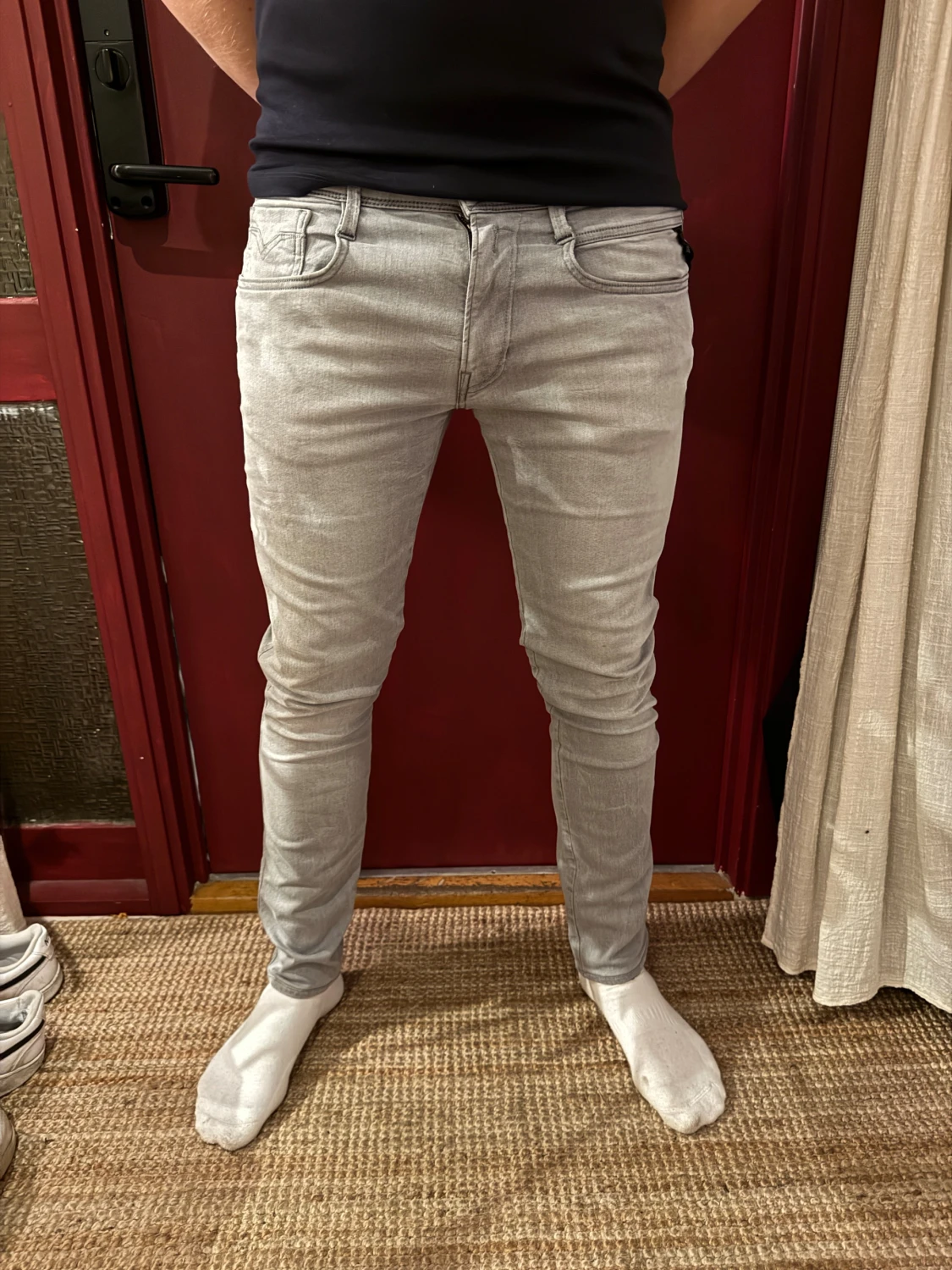 Replay ljusgrå slim jeans