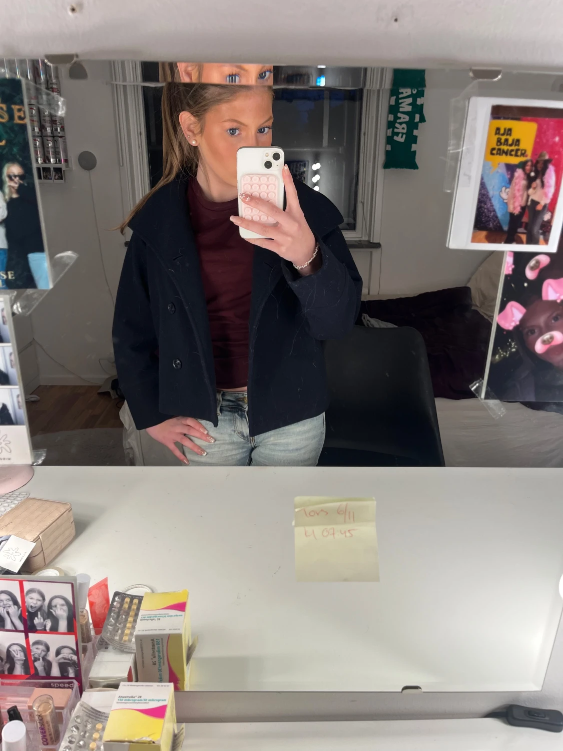 Mörkblå kappa från Gina Tricot - 1