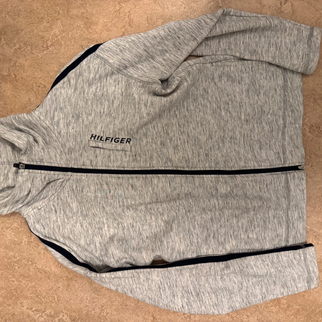 Grå zip hoodie Tommy Hilfiger M