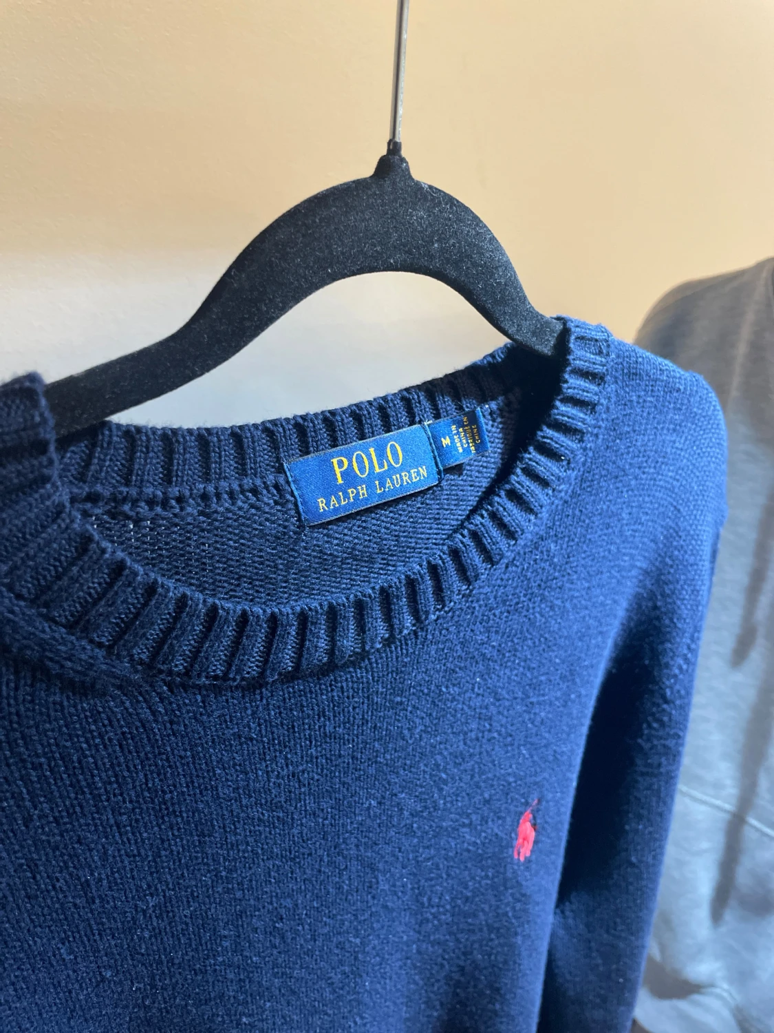 Marinblå stickad tröja Polo Ralph Lauren - 5