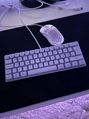 Mx5 tangentbord sr7 gaming mus  - Snyggt vitt mx5 tangentbord och sr7 gaming mus men kan byta färg på musen men inte på tangentbordet.