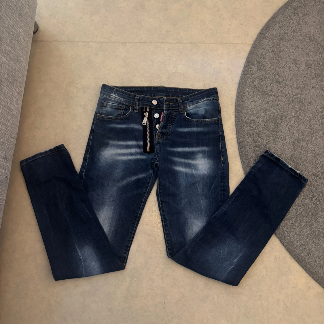 Blå Dsquared2 jeans med dragkedjedetalj - 1