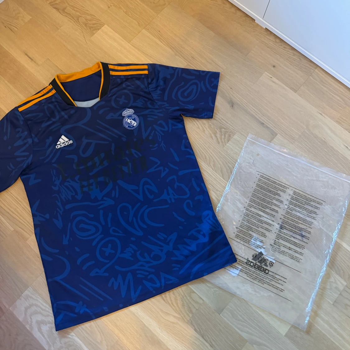 Real Madrid blå Adidas fotbollströja - 1