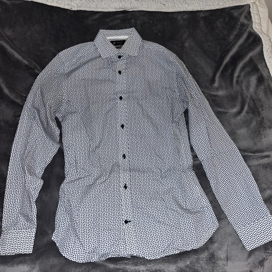 Vit och svart mönstrad skjorta Selected