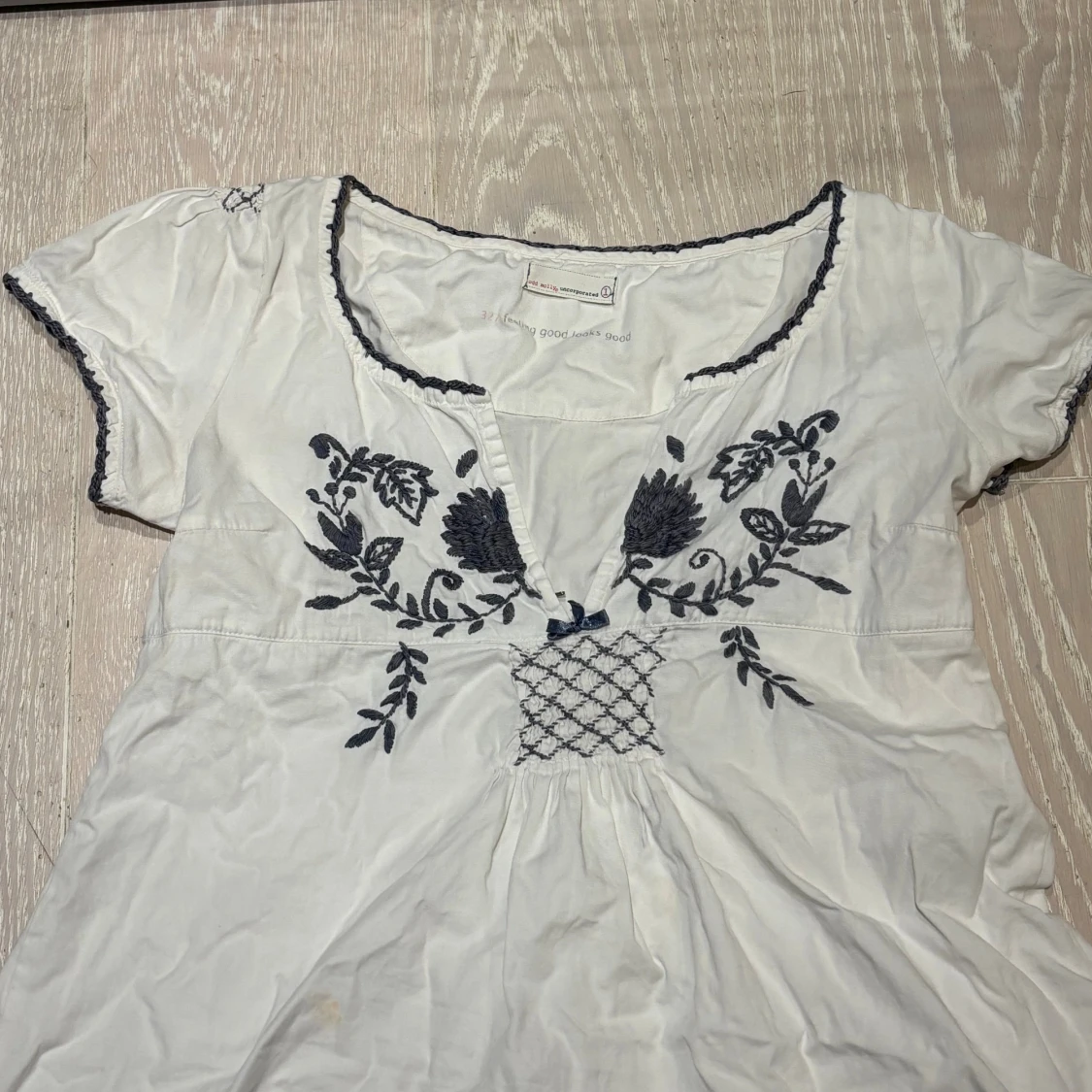 Vit blus med broderi från Odd Molly - 1