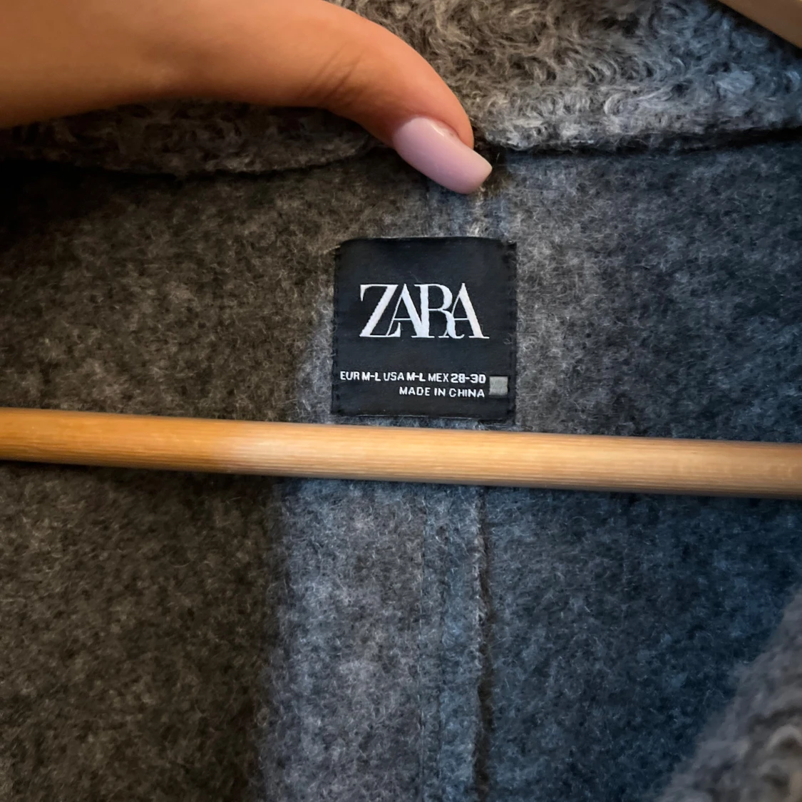 Grå teddyjacka från Zara M-L - 2