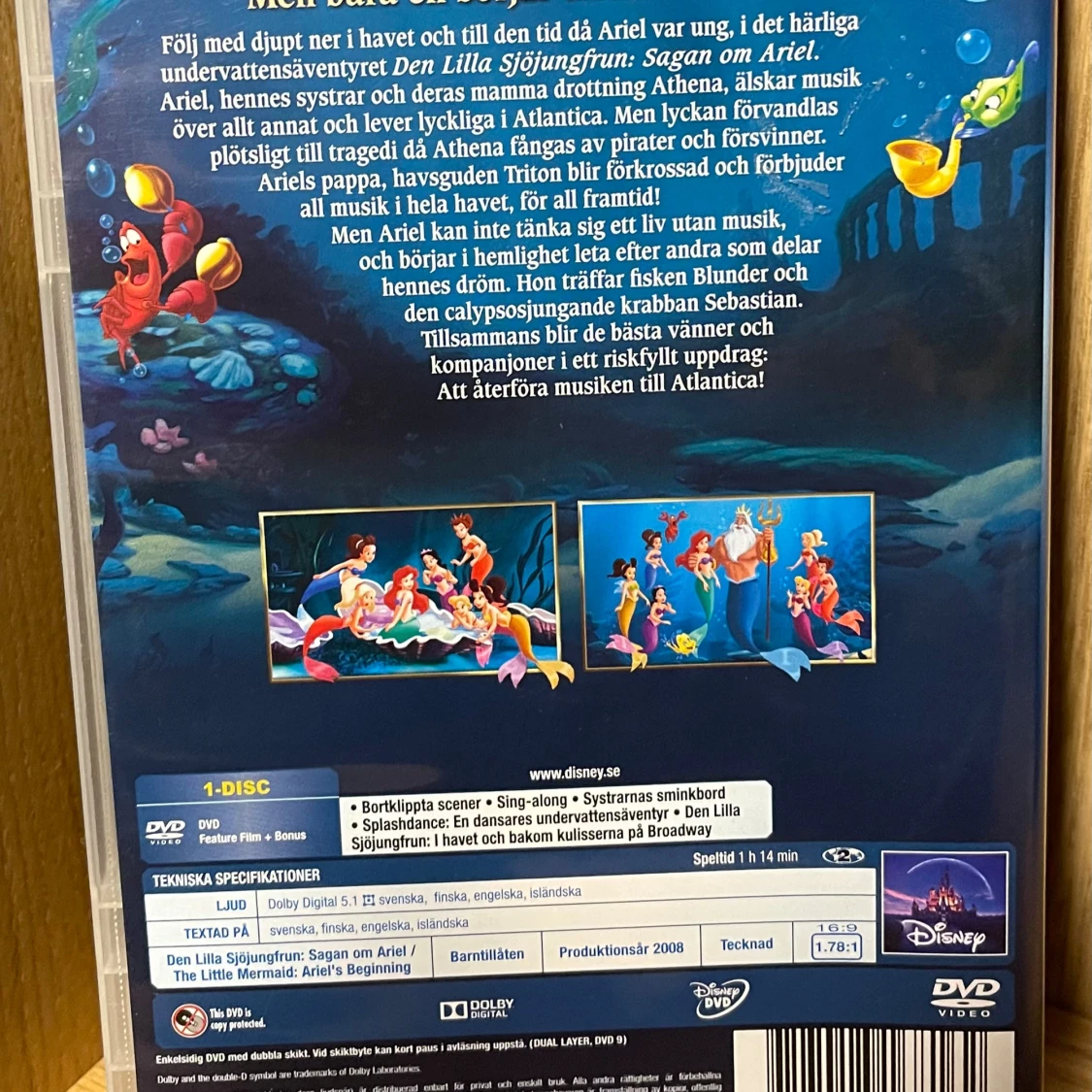 Den Lilla Sjöjungfrun: Sagan om Ariel DVD - 1