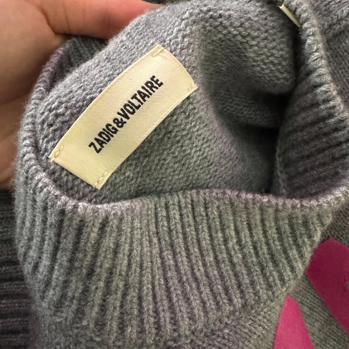 Grå Zadig & Voltaire stickad tröja - 2