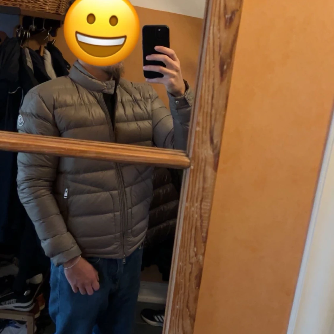 Beige Moncler dunjacka herr - 2