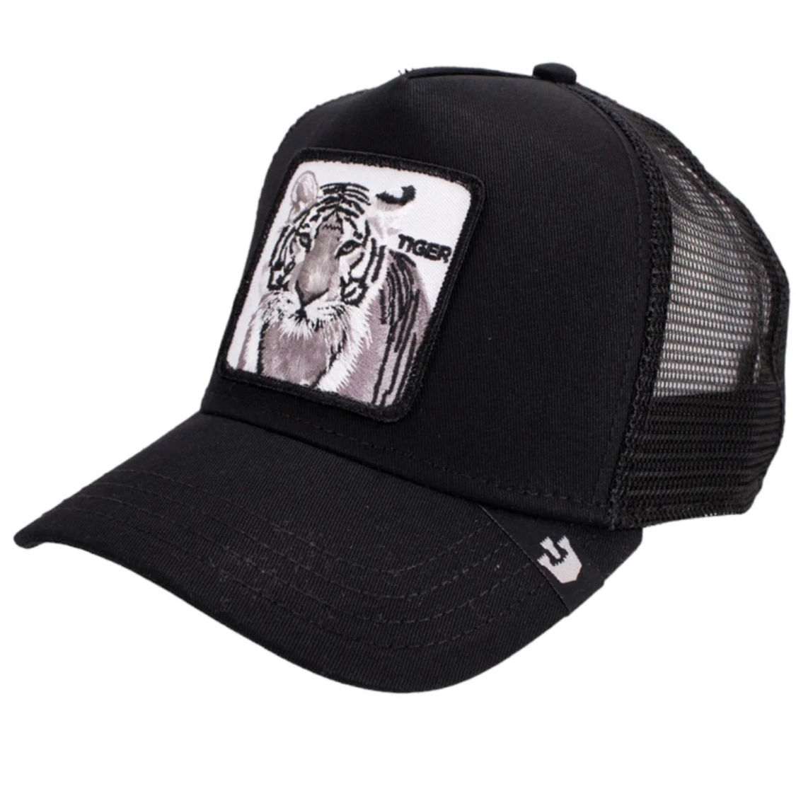 Svart truckerkeps med tigerpatch - 1