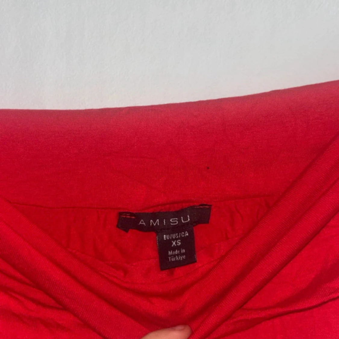 Röd offshoulder tröja Amisu XS - 2